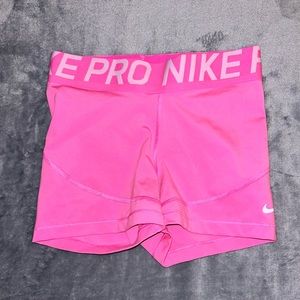 Pink 3 inch Nike pros